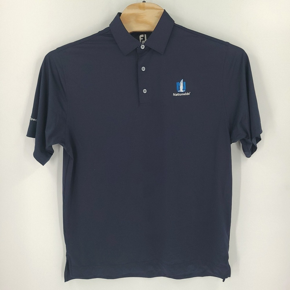 Footjoy Shirt Mens Large Navy Blue Polo Casual Activewear Golf Performance